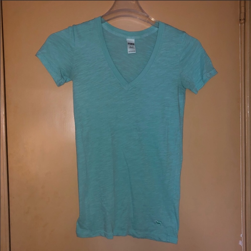 Pink Victoria’s Secret XS Perfect Vneck Light Blue
